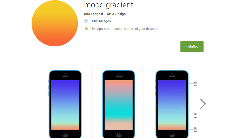 Mood gradient app